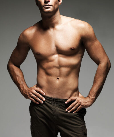 Man with chiseled abs - male liposuction